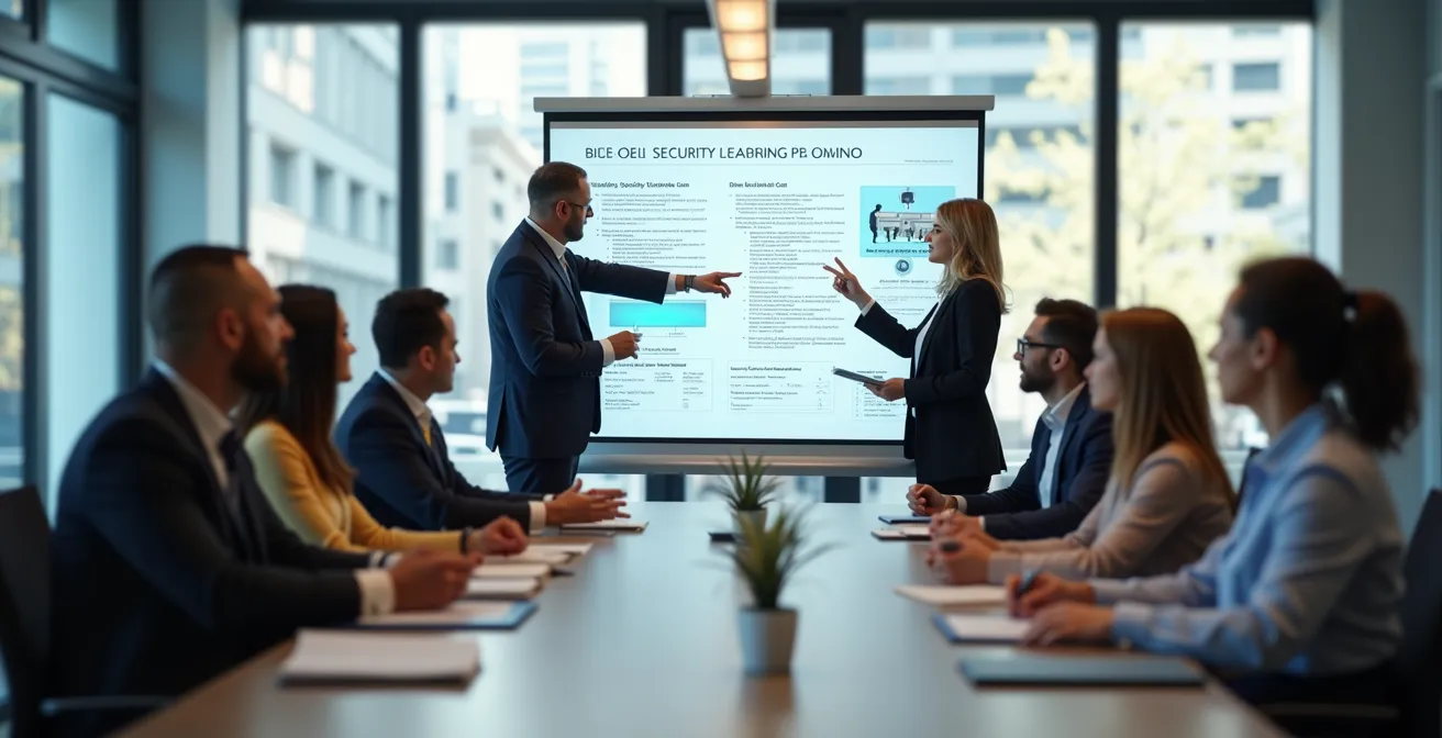 Session d'audit croisé entre équipes pour évaluation des procédures de sécurité en entreprise