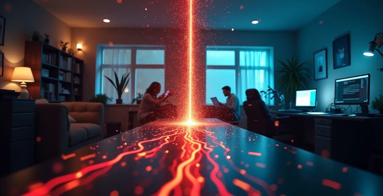 Représentation visuelle de la convergence entre la sécurité personnelle et professionnelle