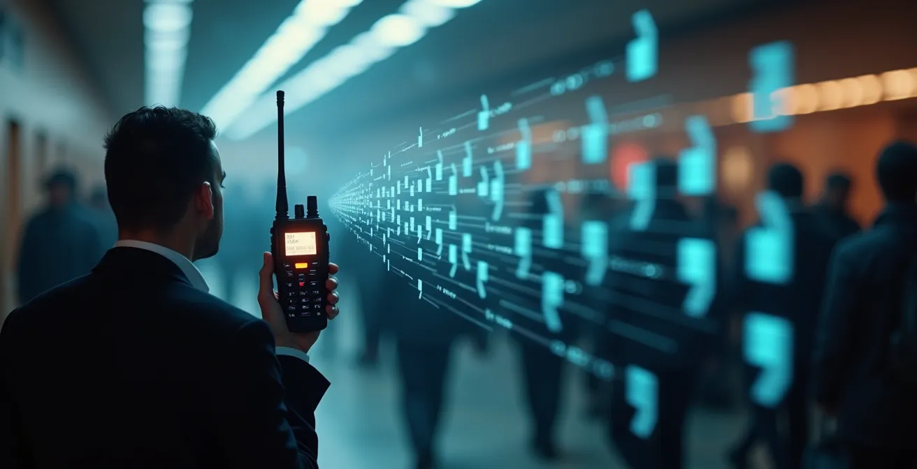 Système de communication visuelle et sonore pour la gestion de foule